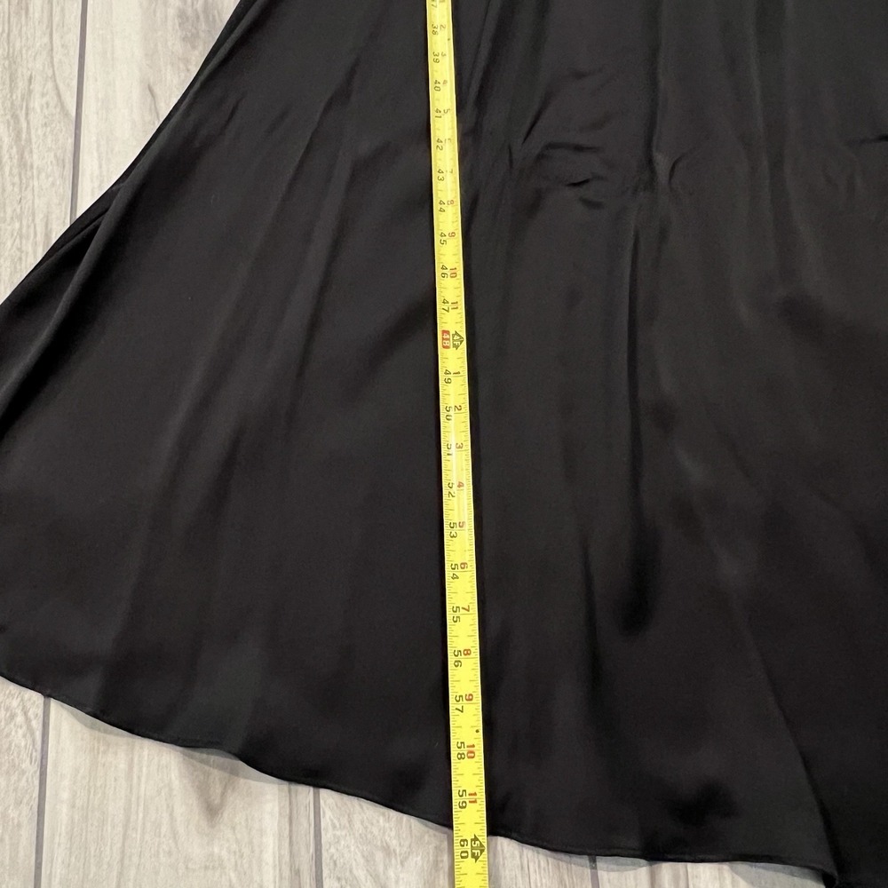 David's Bridal Maxi Gown Women 10 Black Excellent V-Neck High Slit Formal Dress - Picture 6 of 6